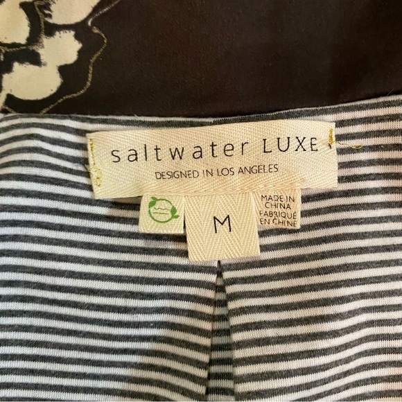 Saltwater Luxe bomber jacket zip up sweater floral - Picture 4 of 6